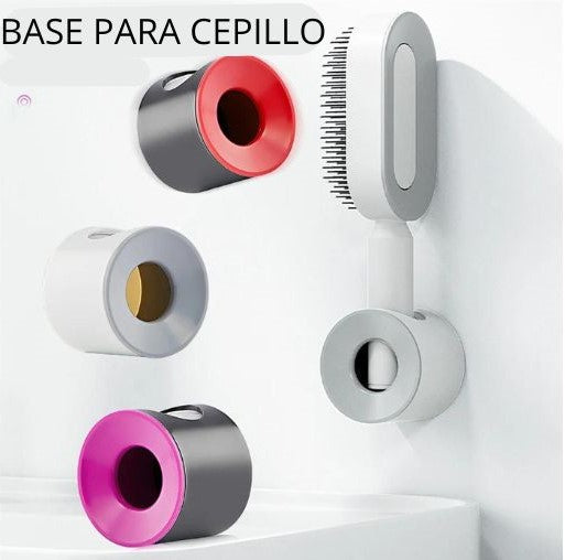 CLEANY BRUSH, CEPILLO AUTO LIMPIANTE PARA EL CABELLO Y PORTA CEPILLO